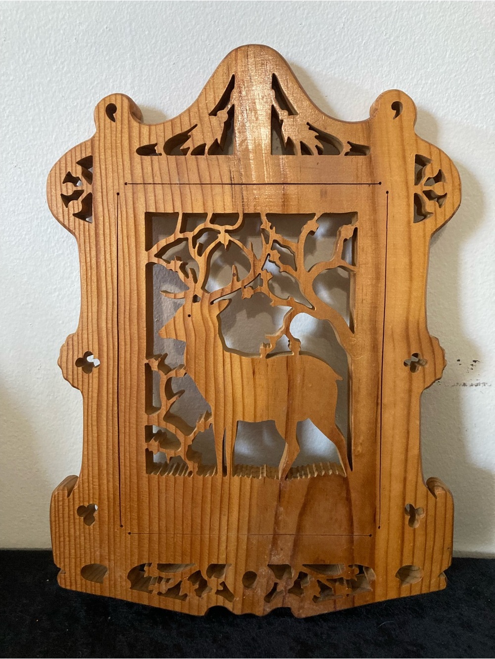 Wooden Deer Buck Wall Art - Natural Brown- Handcrafted